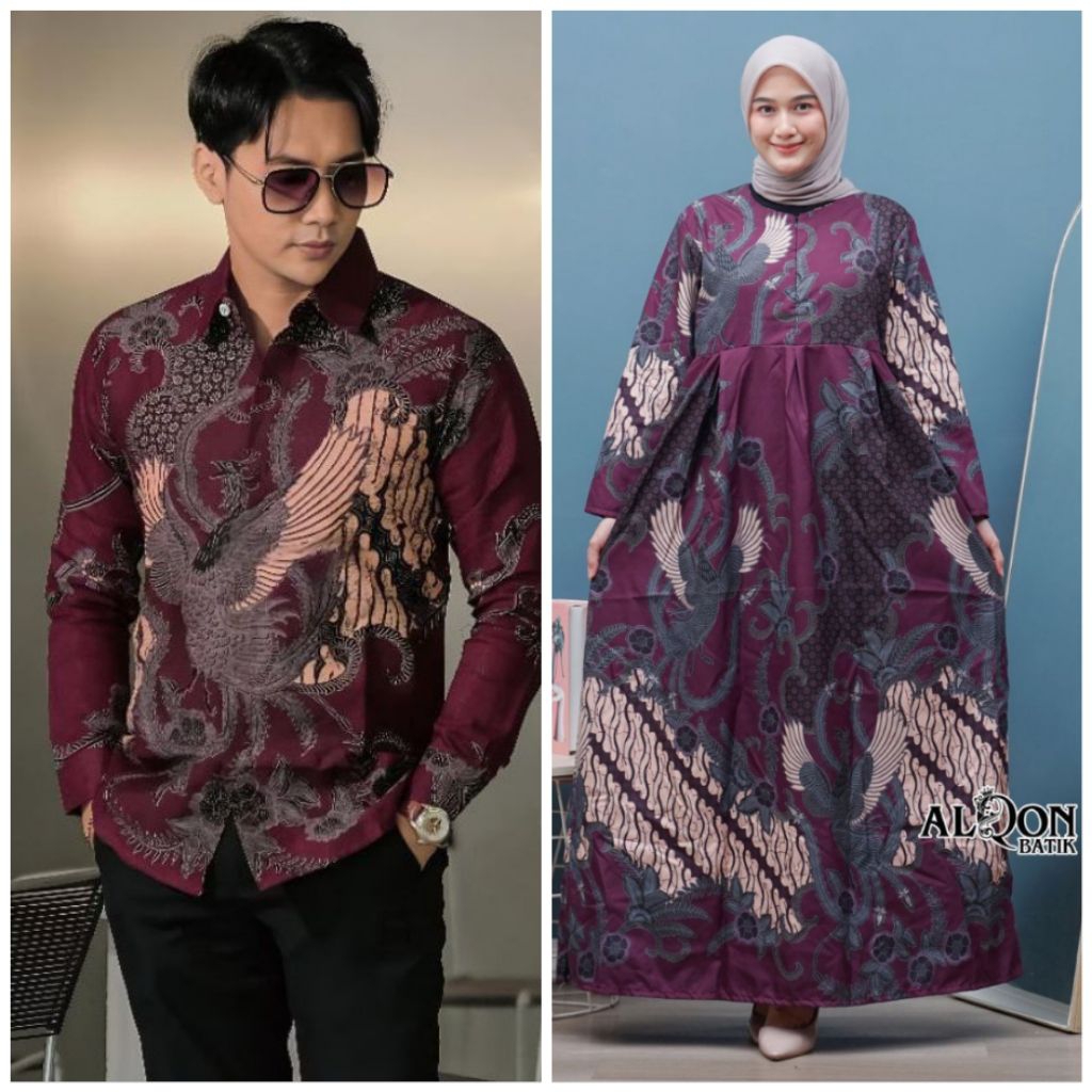 batik couple - gamis batik couple - batik Kapelan suami istri - batik couple pasangan - baju couple 