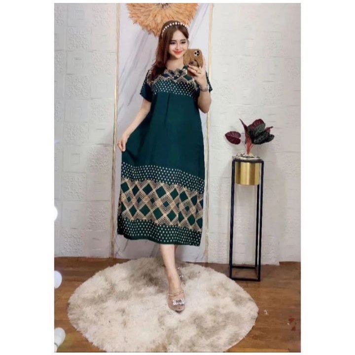 Daster Dress Lengan Pendek Busui Bumil Remaja Kekinian Rayon premium