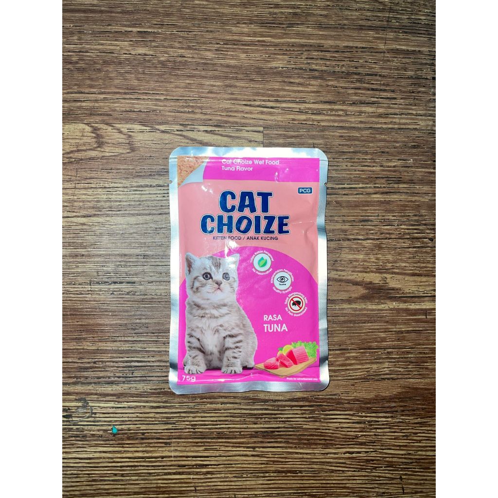 CAT CHOIZE POUCH MAKANAN BASAH KITTEN UKURAN 75GR