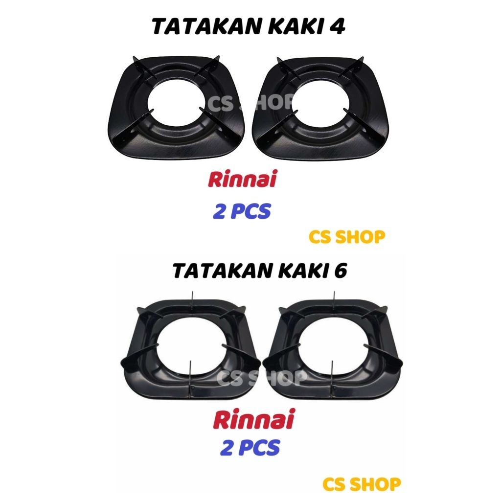 TATAKAN KOMPOR GAS RINNAI 2PCS KAKI 4 & 6 SEMUA UKURAN 712A,602E,712BGX,712T,602AG,522A,522C