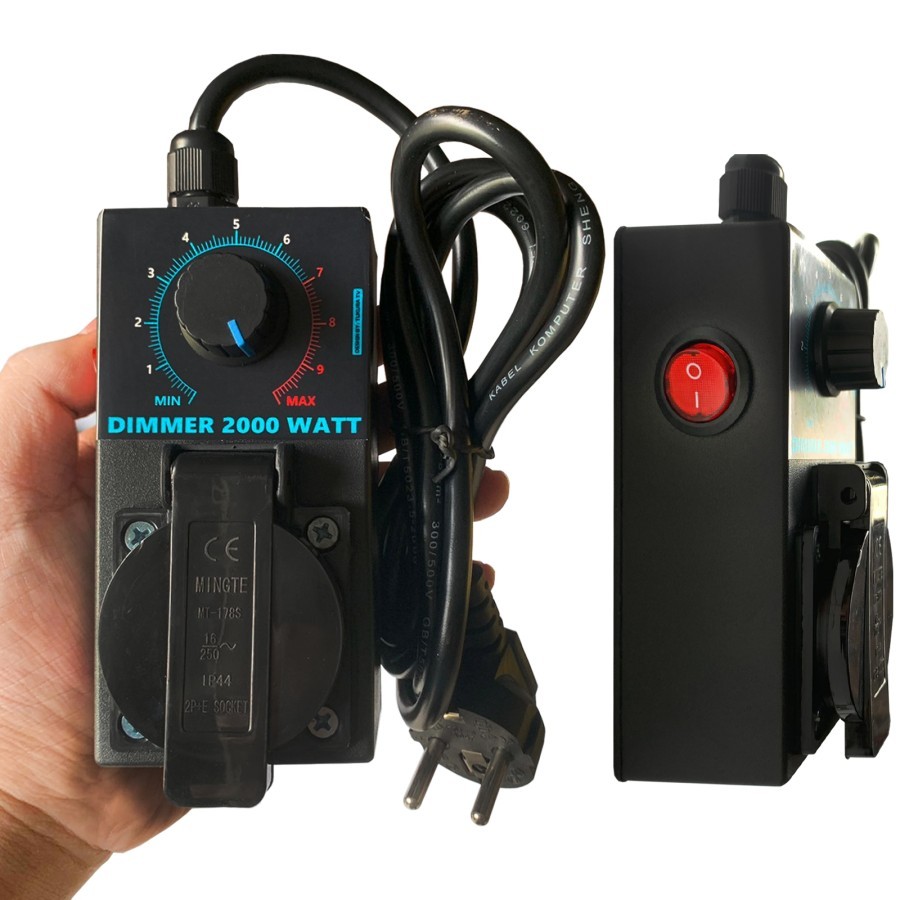 Dimmer Ac 2000 Watt Pengatur Kecepatan Dinamo Bor Kipas Gerinda / Dimmer Ac 2000 Watt