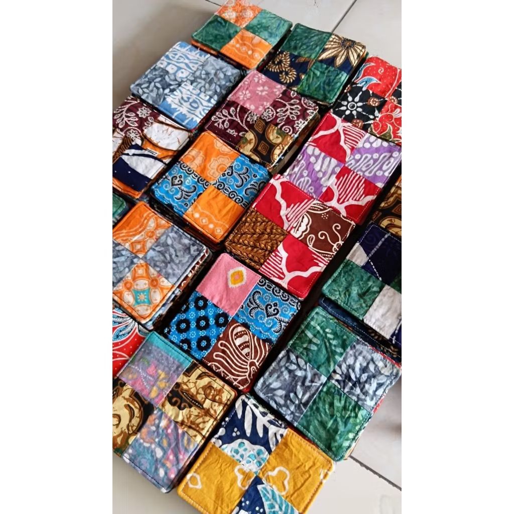 Tatakan Alas Coaster Gelas Kain Batik Perca Unik Pituyog