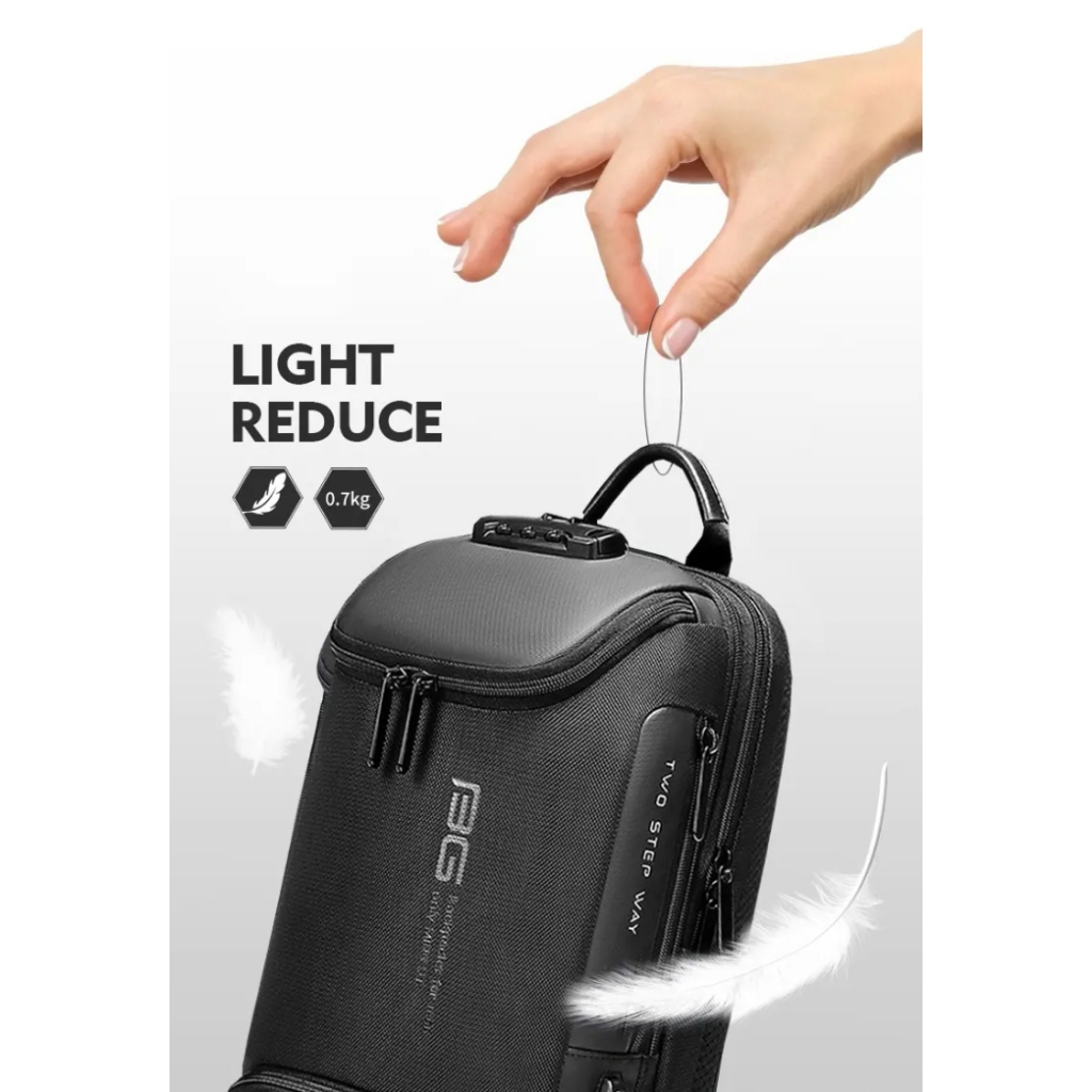 Tas slempang pria|MingLu|Anti maling|Tahan air|USBcharging|original100%Branded|Barang import China