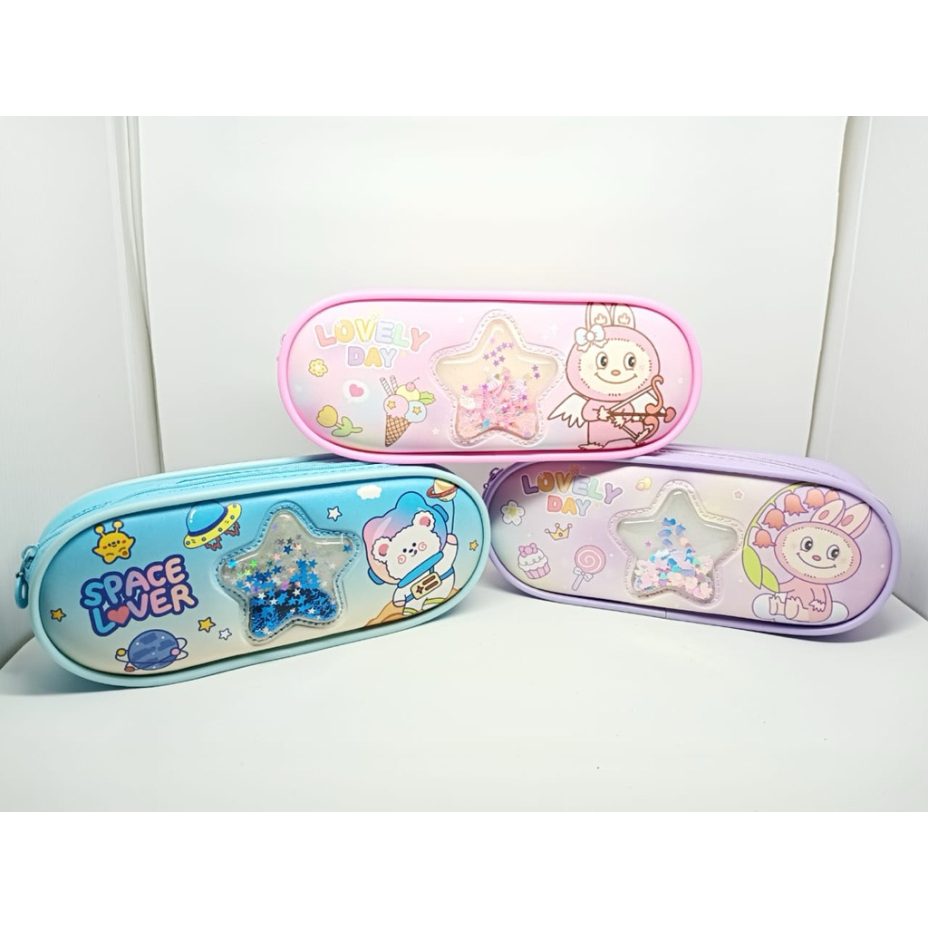 

Tempat Pensil Kain Premium Fancy Timbul