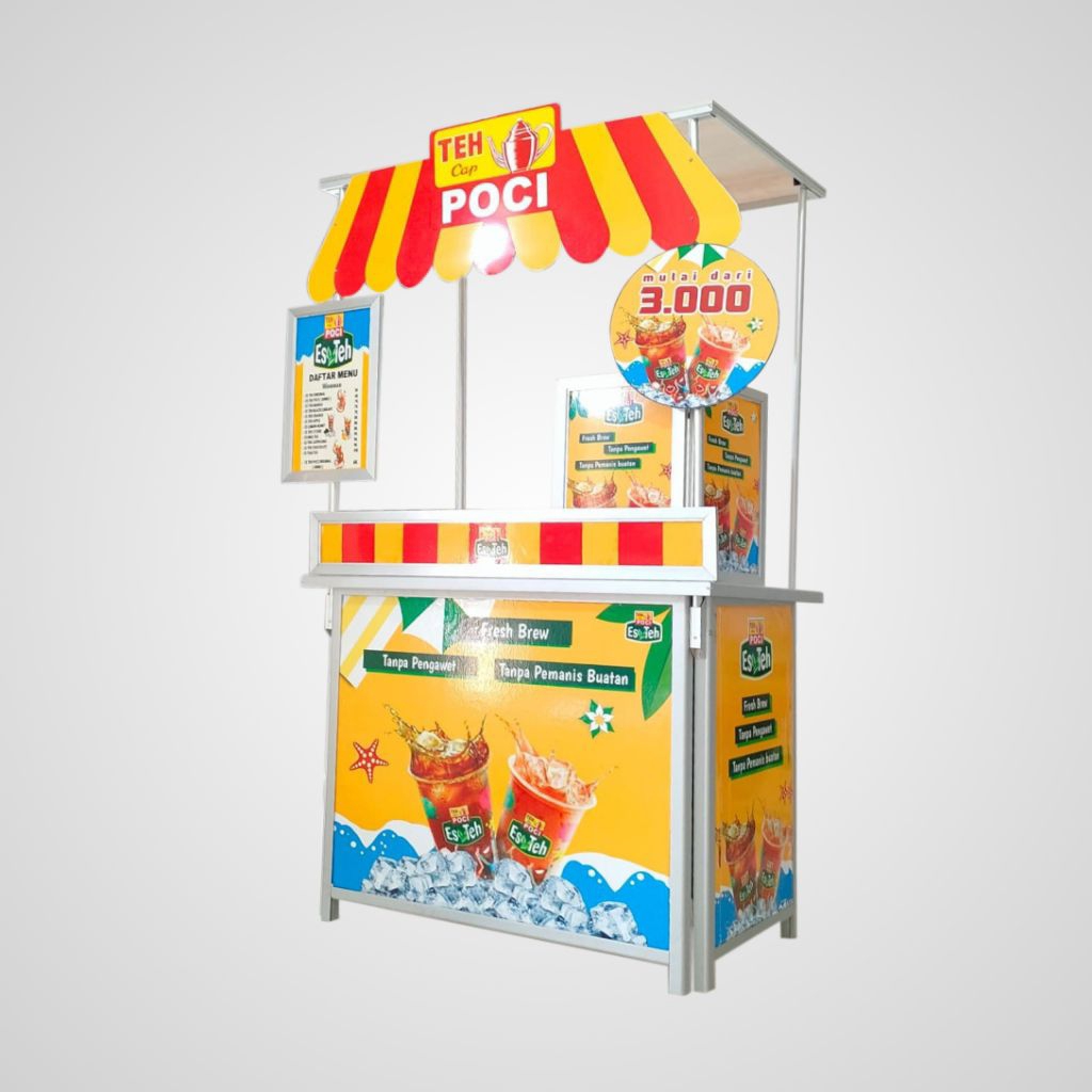 Booth Portable Es teh Full Variasi