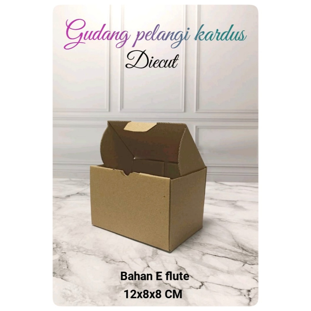 

kardus karton box Uk.12x8x8 cm...model die cut/pizza