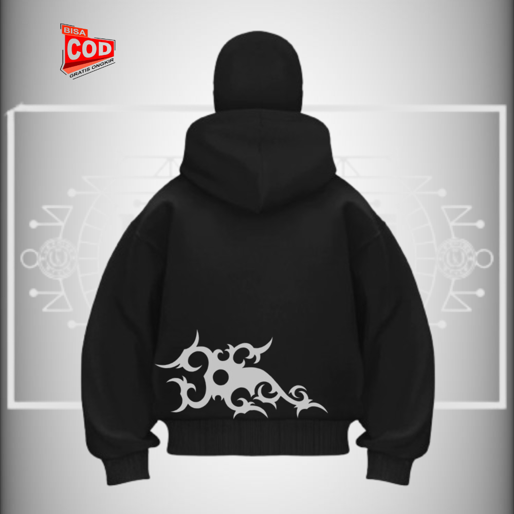 The Made HOODIE BALACLAVA Zipper Jaket Hoodie Boxy Hitam Ninja Balaclava Pants Dayak Batik