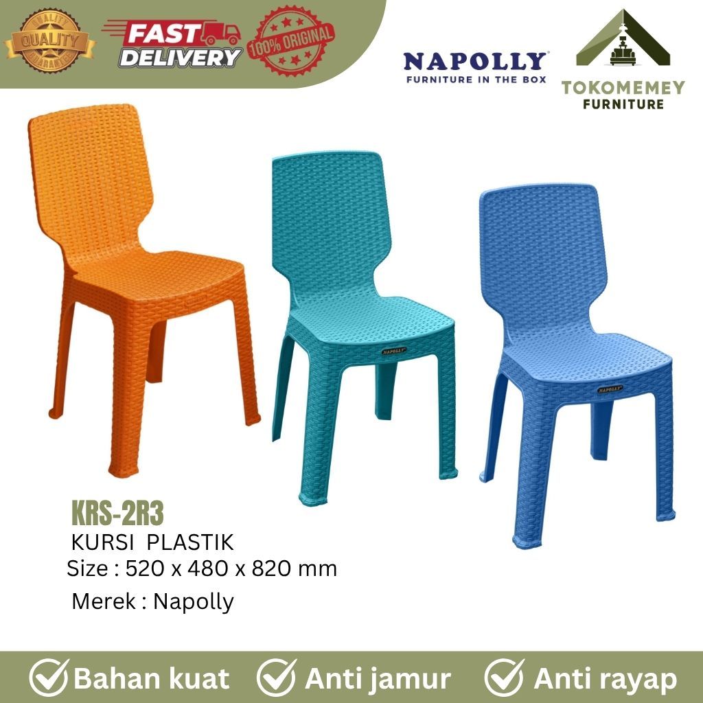 Kursi Plastik Anyaman Rotan Kursi Makan KRS 2R3 Napolly