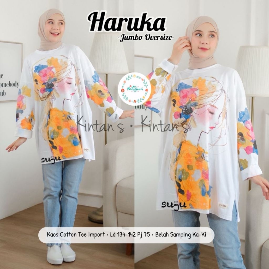 kintan tunik hitam abella kaos wanita lengan panjang tunik jumbo ld 120 ld 130 xl xxxl xxl kaos over
