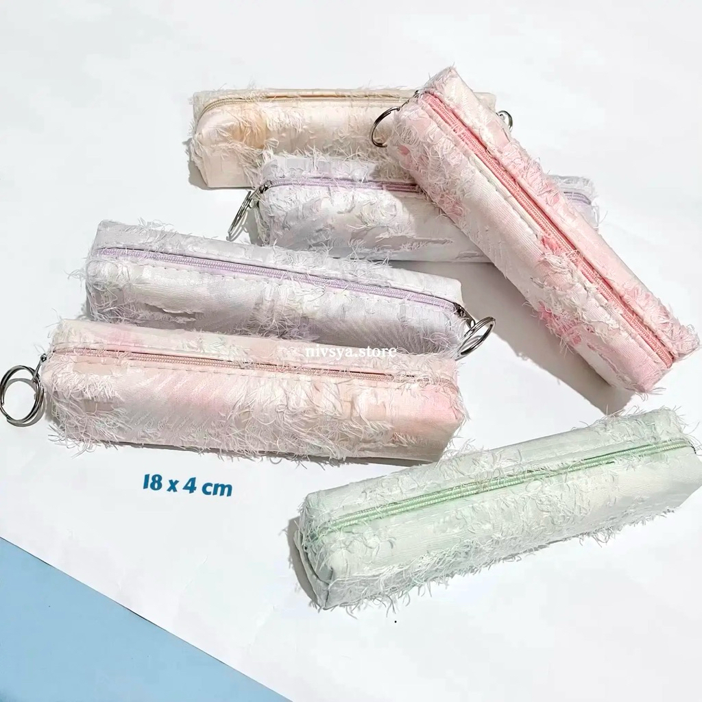 

Tempat Pensil Tabung Bahan Kain Warna Pastel