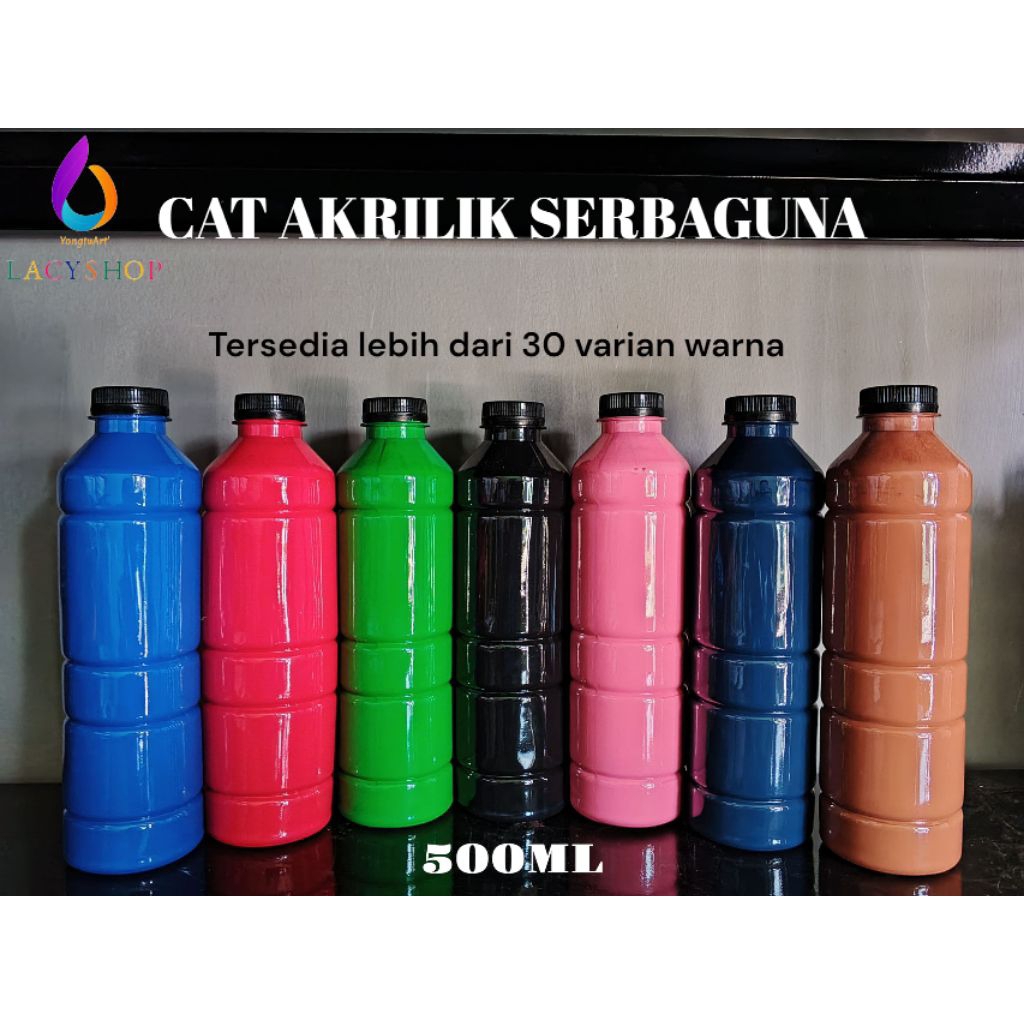 

Cat Akrilik Cat Lukis Serbaguna Cocok untuk Kanvas/Kayu/Sterofoam/Tembok Kemasan Besar 500ML