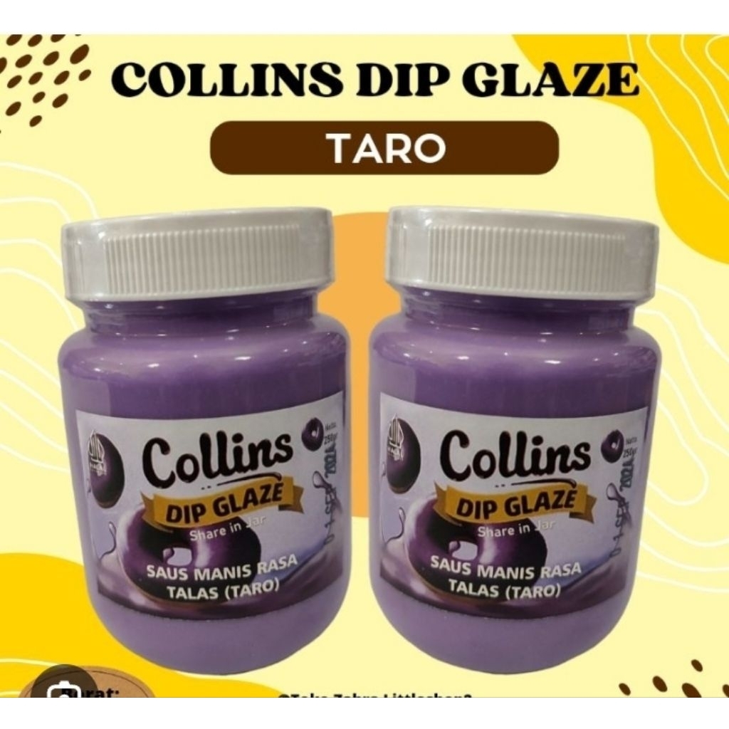 

EXSTRA GLAZE COLLINS TARO KEMASAN BOTOL JAR 200 ml (kemasan botol 200ml) TERMURAH
