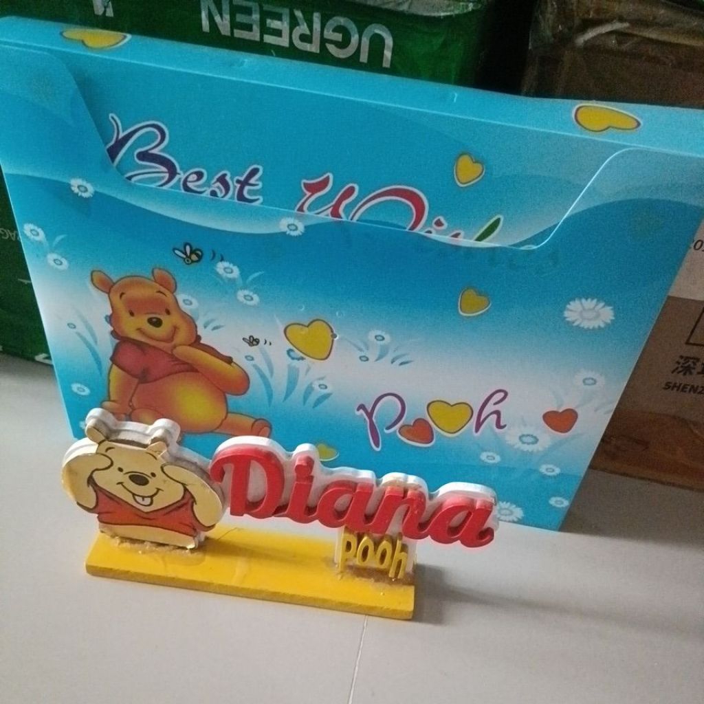 

map kertas Winnie the Pooh ukuran A4