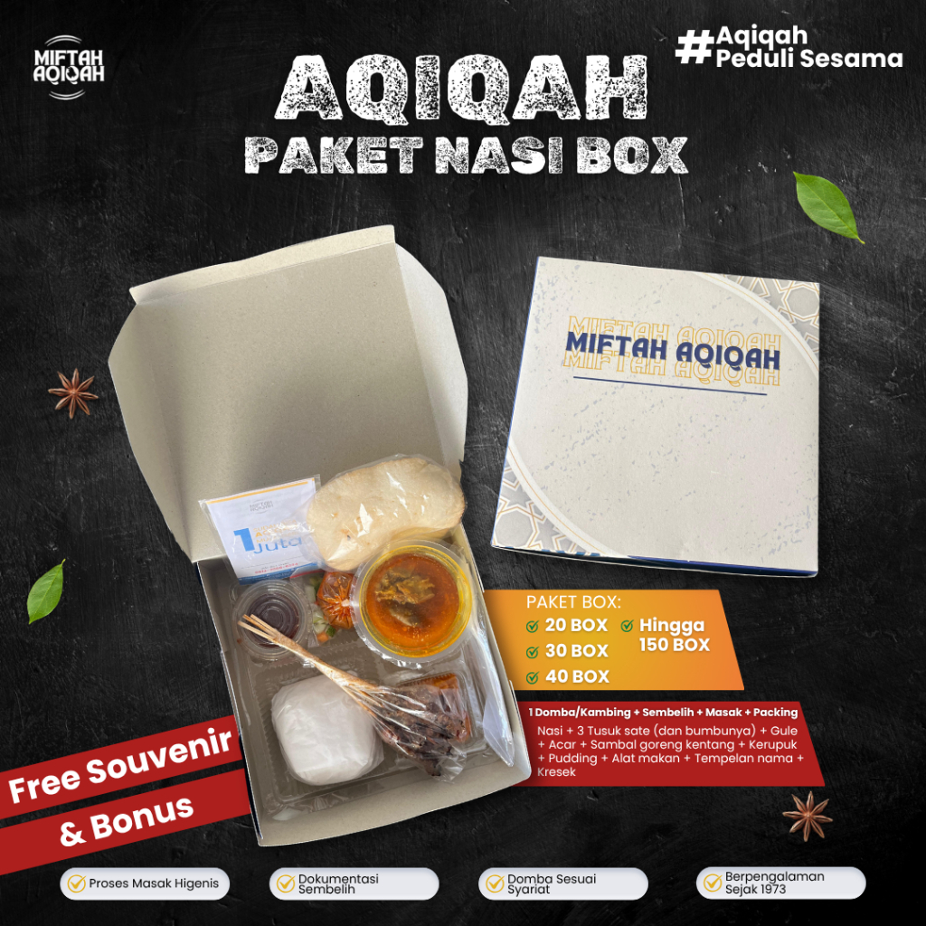 Miftah Aqiqah - PAKET AQIQAH NASI BOX ANAK PEREMPUAN