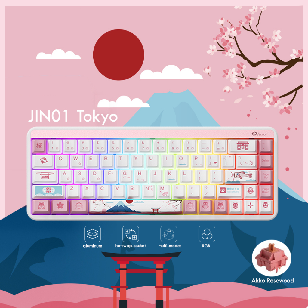 Akko JIN01 Tokyo - Multi-Modes Aluminum Mechanical Keyboard