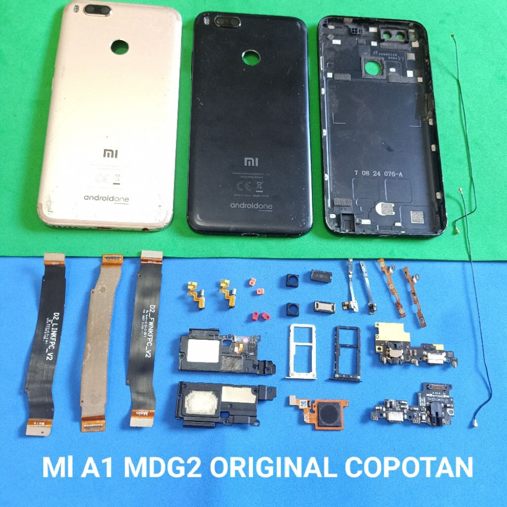 Sparepart Xiaomi Mi A1 MDG2 Second Original Copotan  Buzzer  speaker atas  getar  backdoor  Simtray 