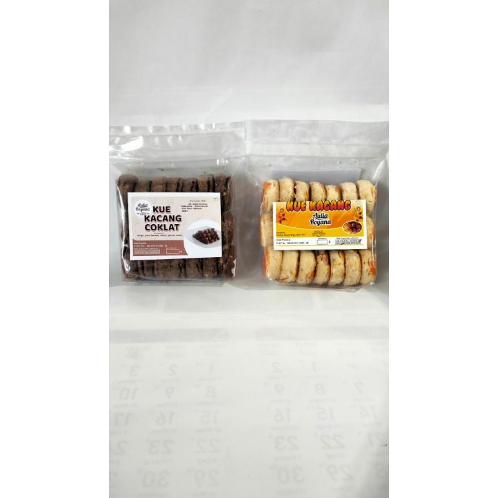 

Home Made | Kue Kacang AULIA original/Coklat kemasan 120g (isi 21 biji)