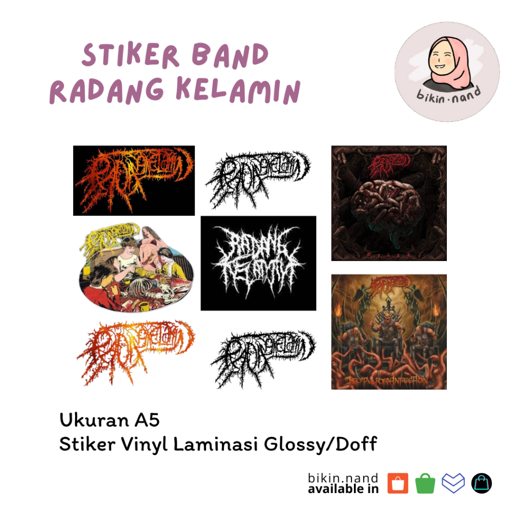 

STICKER PACK BAND Radang Kelamin (HIGH QUALITY) MURAH 8 pcs