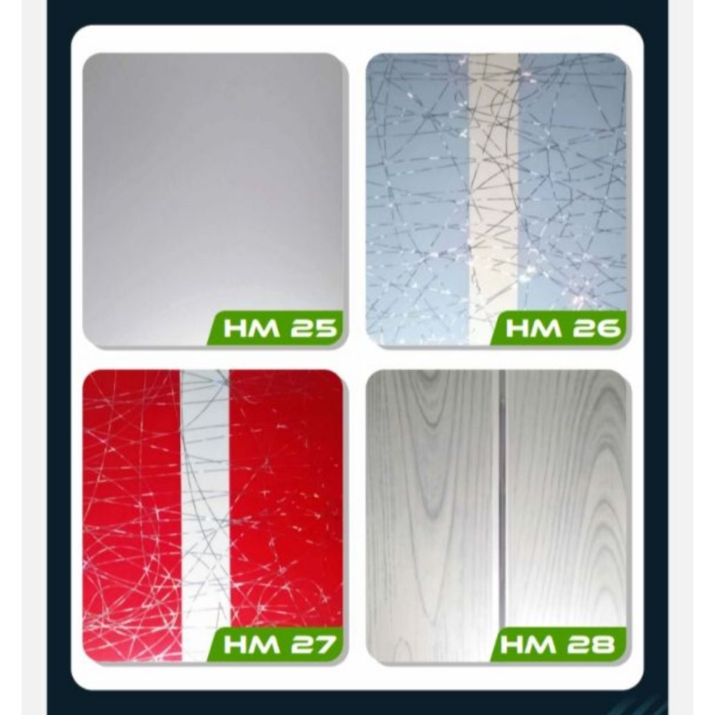 Plafon PVC Minimalis Homefon Modern /Di Jual Per-Dus /Ukuran Variasi 3 meter Sampai 6 meter Tanpa Di