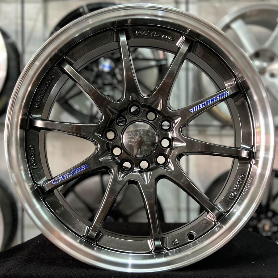 VELG CE28 VOLK RACING RING 17 LEBAR 7.5 PCD 10X100/114.3 ET 40 WARNA EJ TITAN | VELG MOBIL RING 17