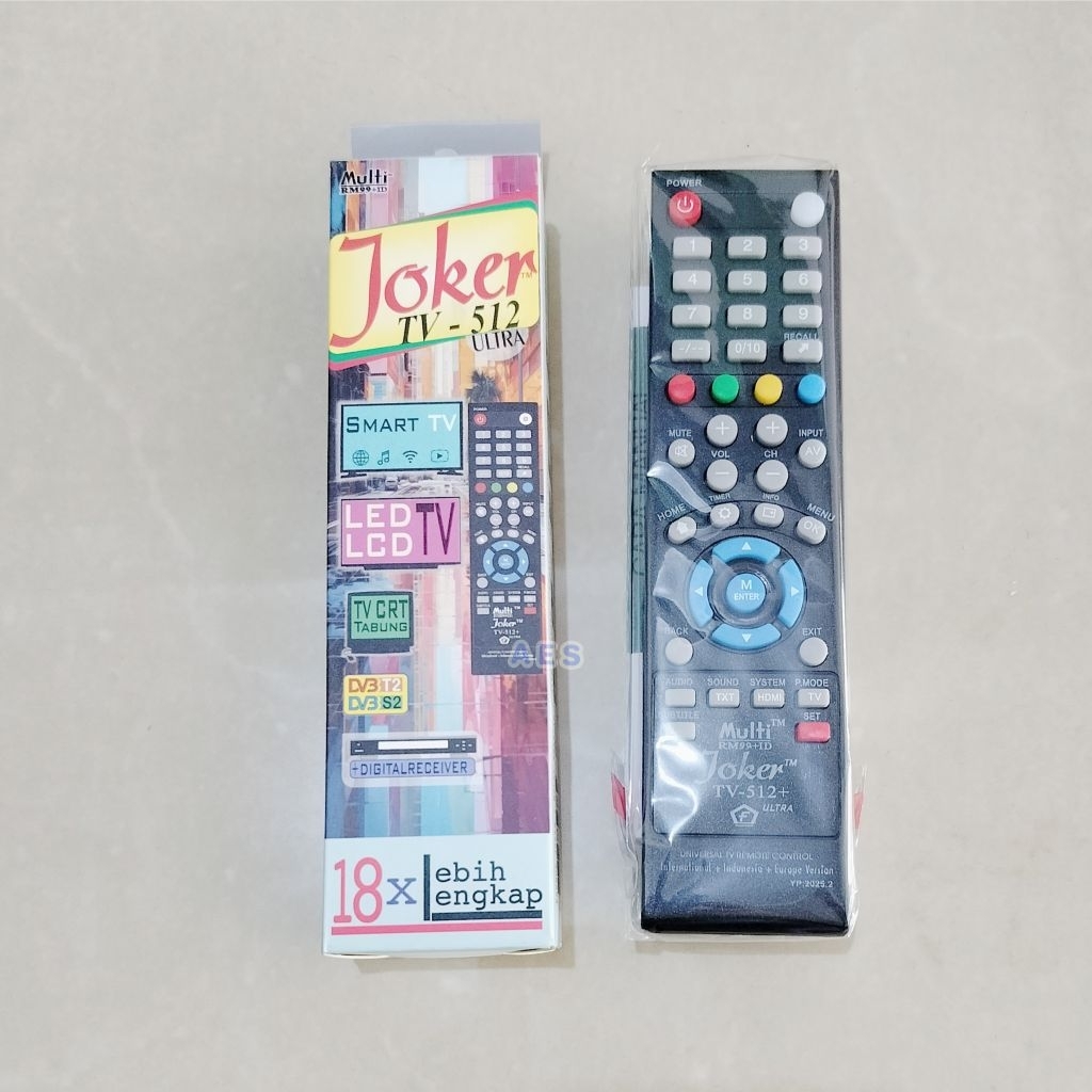 Remot Joker 18X TV + STB + Digital Receiver Multi Universal - LED LCD TABUNG Plasma DLL