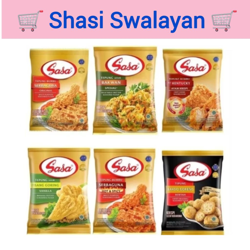 

Sasa Tepung Bumbu 200 gr - Serbaguna/ Hot Spicy/ Kentucky/ Bakso/ Bakwan/ Pisang Goreng