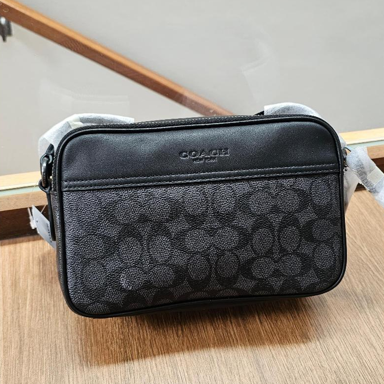 COACH GRAHAM CROSSBODY BAG IN SIGNATURE CHARCOAL BLACK ORIGINAL
