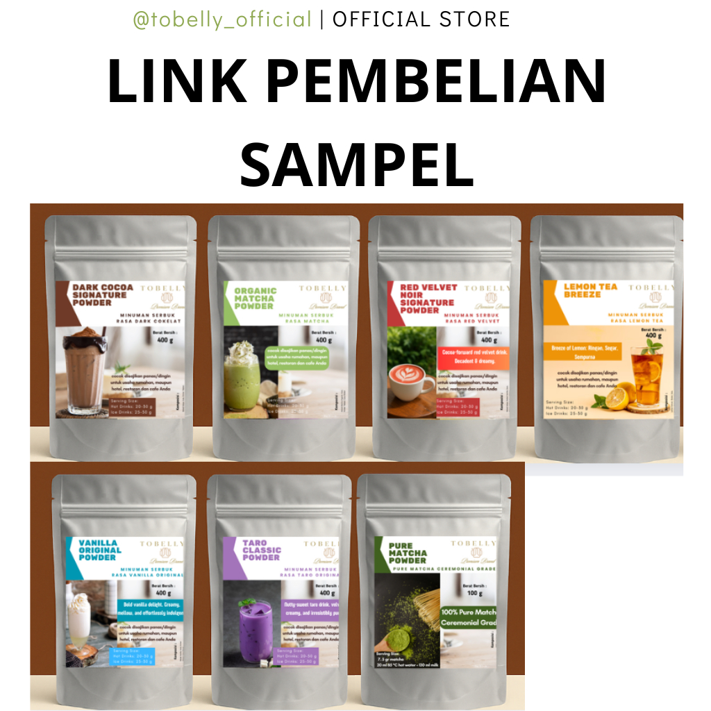 

Tobelly Link Pembelian Sampel Powder Barista Blend