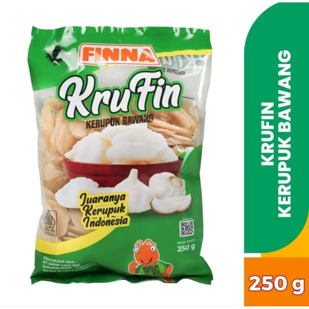 

FINNA Kerupuk BAWANG 250gr Halal Enak Siap Goreng Berkualitas Krufin