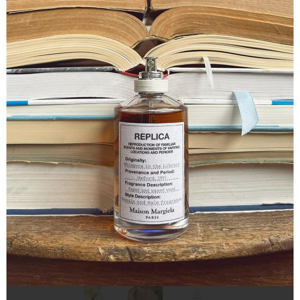 Whispers in the Library by Maison Margiela – Wangi Kayu, Buku Tua & Vanila Misterius (Decant Origina