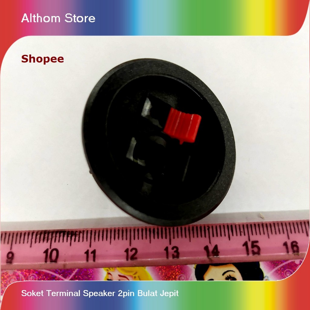 soket terminal speaker 2pin bulat jepit