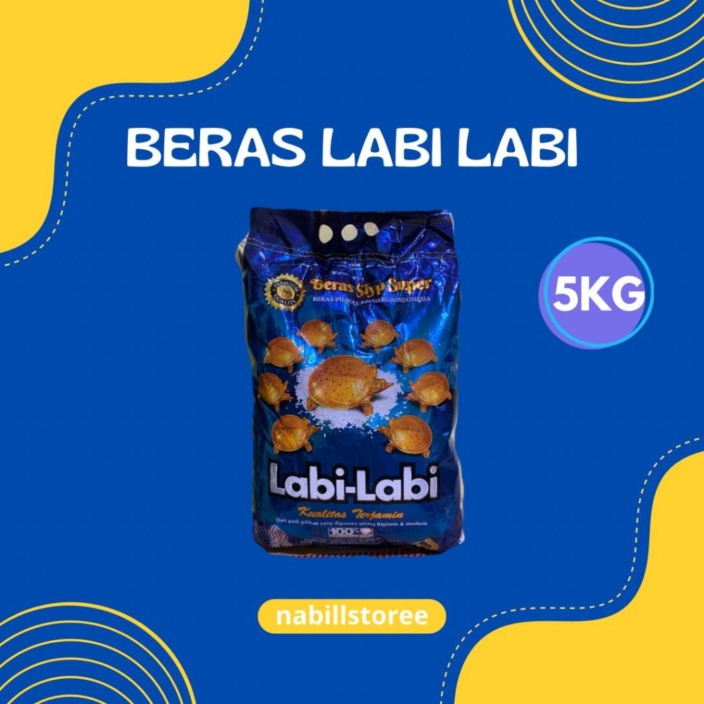 

Beras labi labi 5kg,kualitas sedang,original pabrik