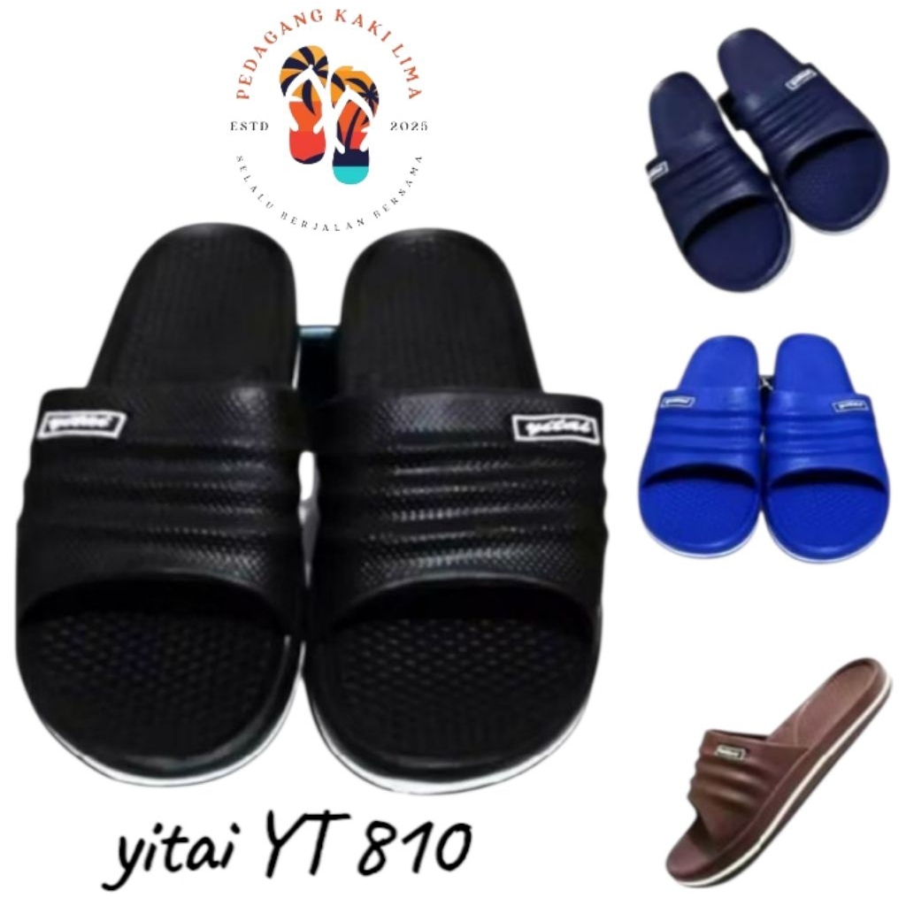 Sandal Slop Pria Yitai YT 810 Sandal Karet Ringan Kekinian