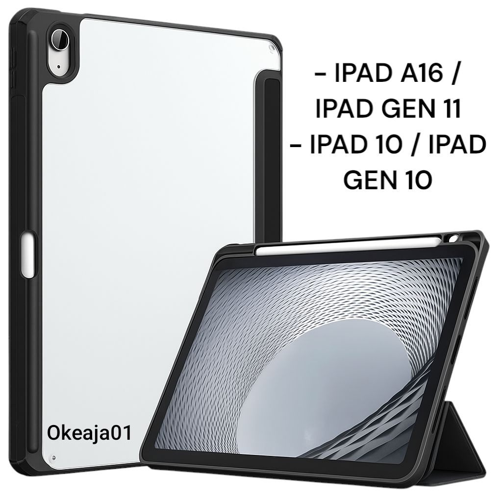 Case Flip Cover Versi Terbaru iPad A16 / iPad Gen 11 / iPad 10 / iPad Gen 10 Casing Pelindung Tablet