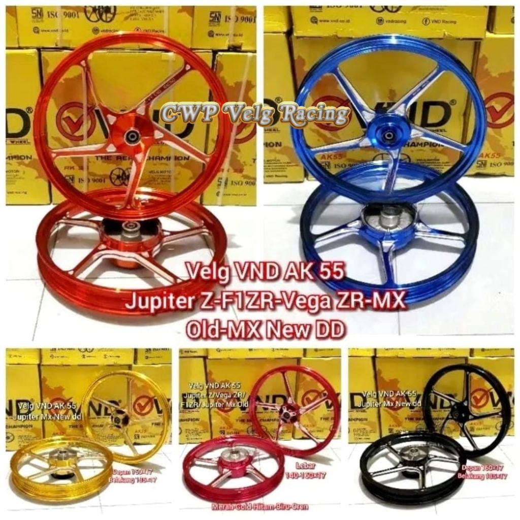 Velg VND Ak55 Jupiter Mx Old Jupiter Z Z1 Vega ZR F1ZR Fizr Jupiter Mx New Pelek VND AK 55 palang 5