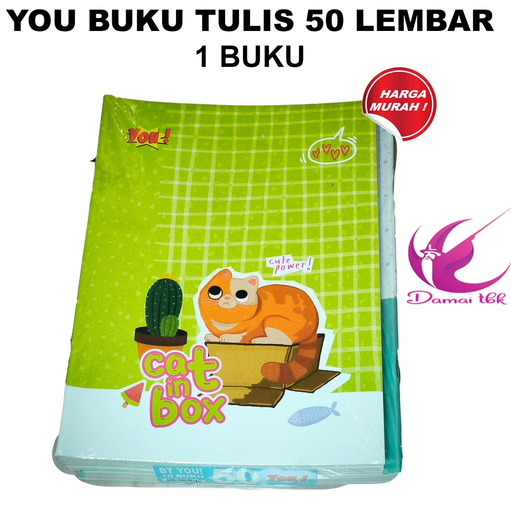 

(1 Buku) Buku Tulis YOU Isi 50 Lembar