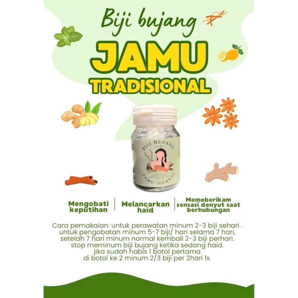 

HERBAL JAMU BIJI BUJANG WELA TRADISIONAL