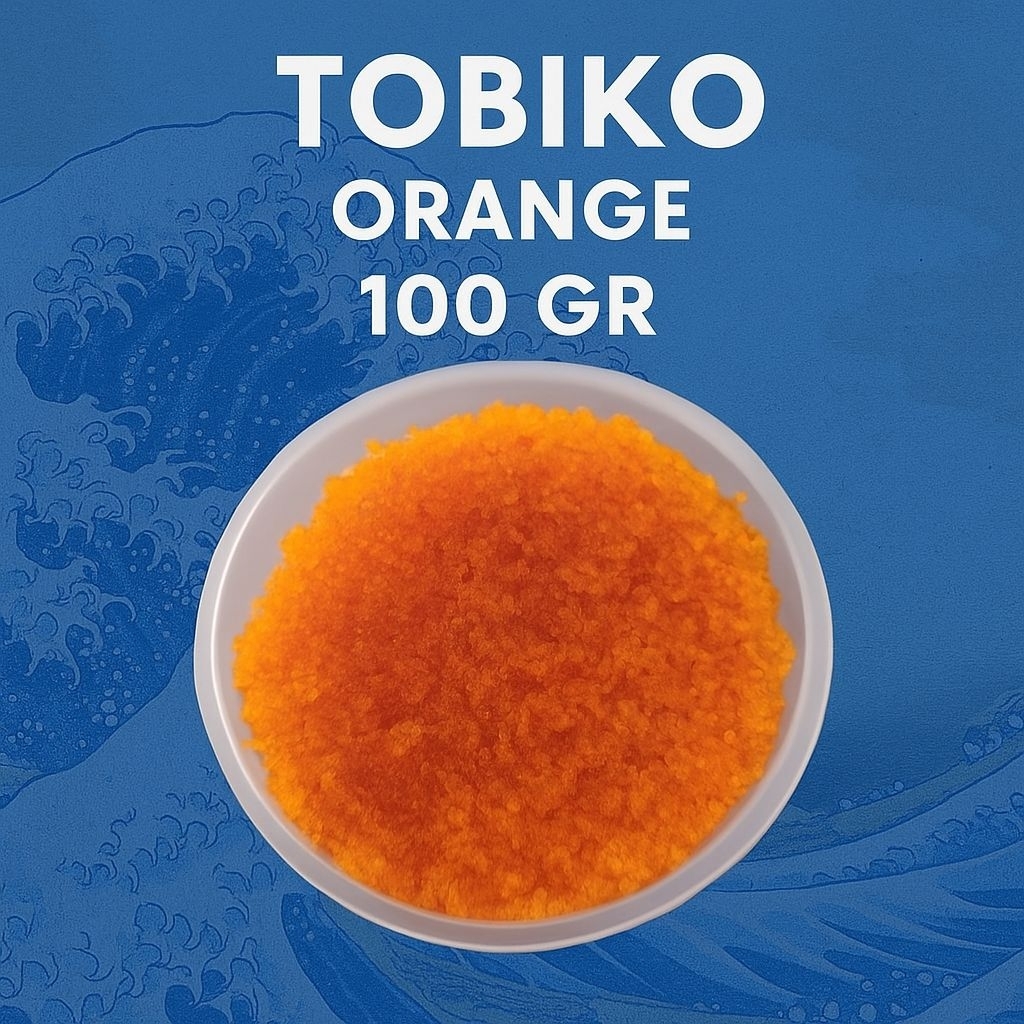 

Tobiko Orange Premium 100 gr Flying Fish Roe | Telur Ikan Terbang Halal 100 gr