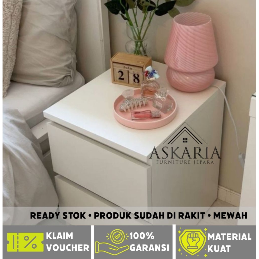 lemari nakas kecil samping tempat tidur nakas minimalis modern aesthetic