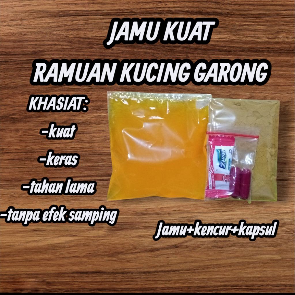 

JAMU HERBAL KUAT RAMUAN KUCING GARONG