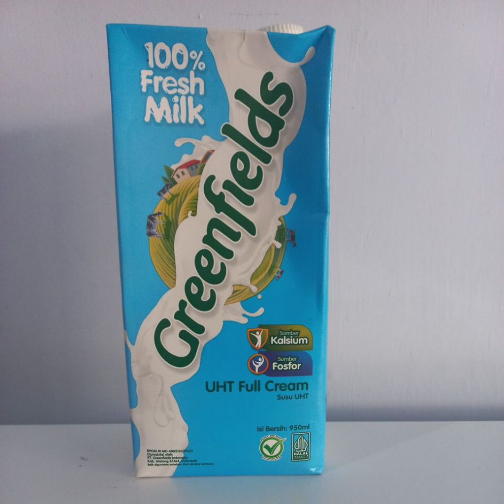 

susu UHT Greenfields full cream 950ml