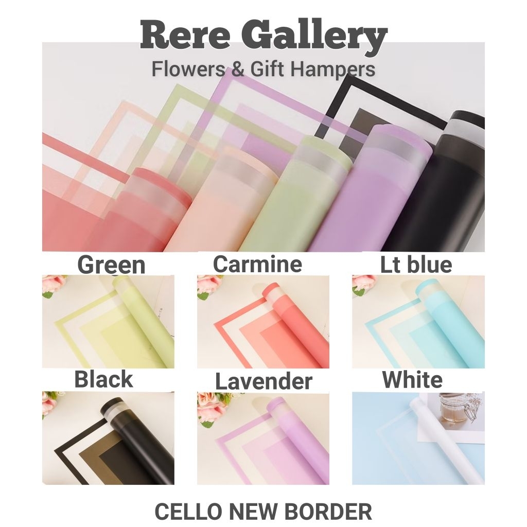 

(5 LEMBAR ) Kertas buket cellophane NEW BORDER