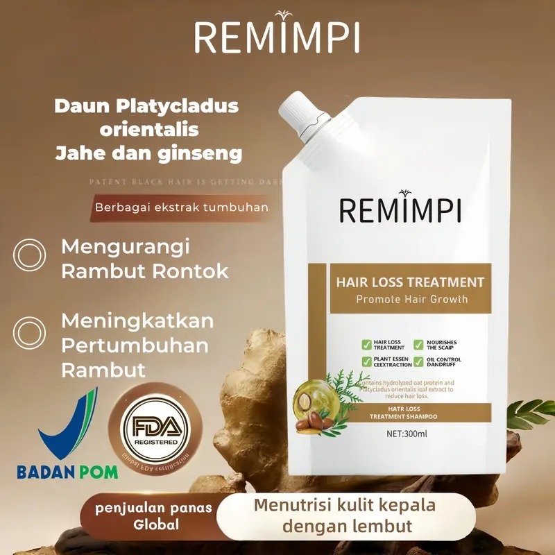 [Remimpi Official] Anti Hair Fall Hair Treatment Shampoo Rambut Rontok dan Kebotakan