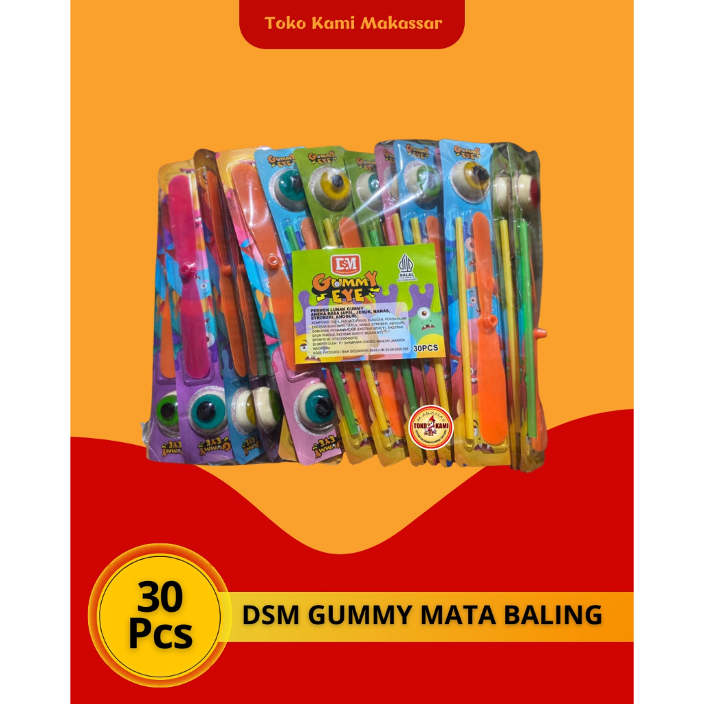 

DSM PERMEN LUNAK GUMMY MATA2 ANEKA RASA ( MAINAN BALING )