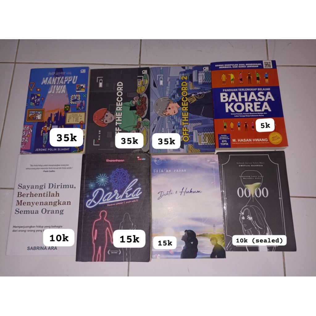 PRELOVED BUKU MURAH MERIAH MANTAPPU JIWA JEROME OFF THE RECORD RIA SW DARKA DIKTA DAN HUKUM KOREA