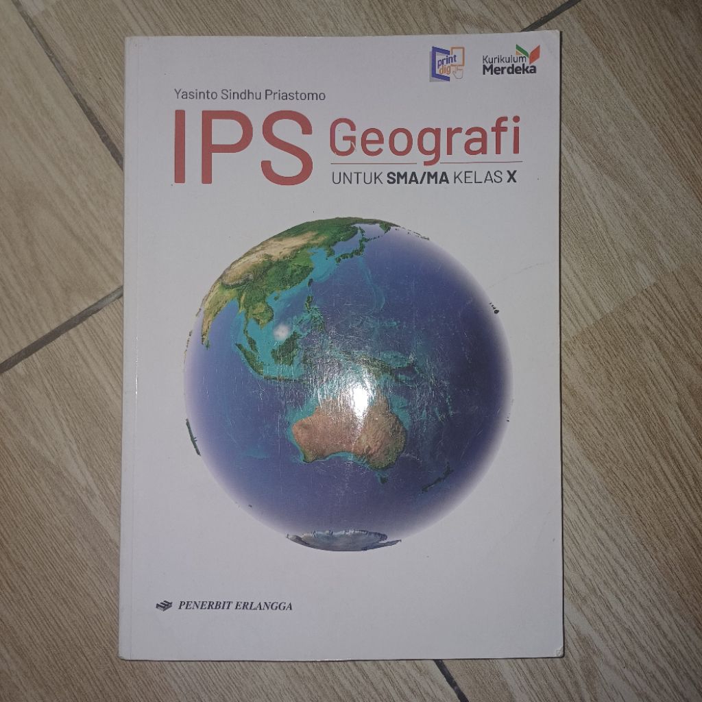 preloved buku paket erlangga kelas 10 bekas kondisi baik mata pelajaran geografi original