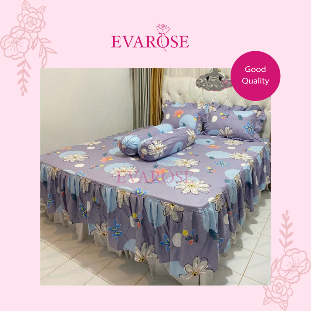 EVAROSE - SPREI RIMPEL DOUBLE KARET