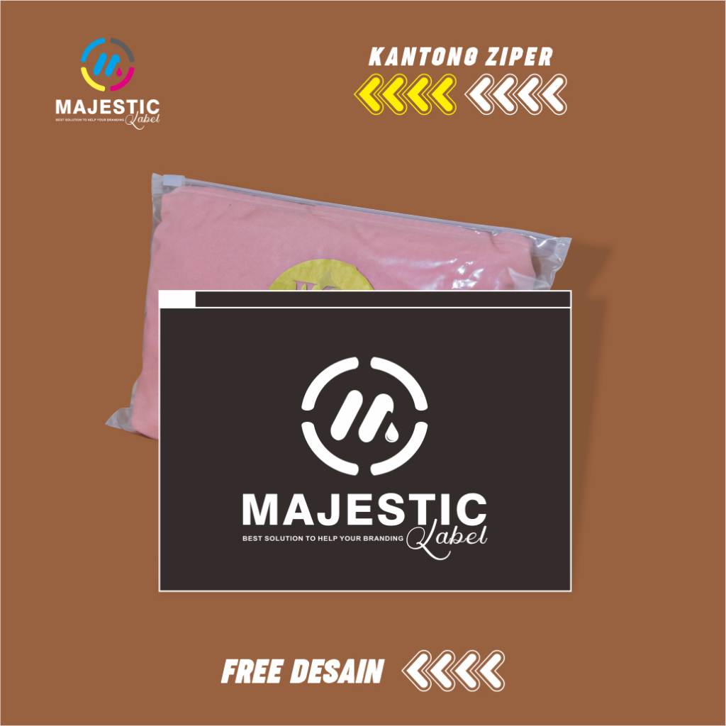 hitam doff ziplock + sablon plastik ziper bag+ziplock bag + cocok untuk hijab/kemasan