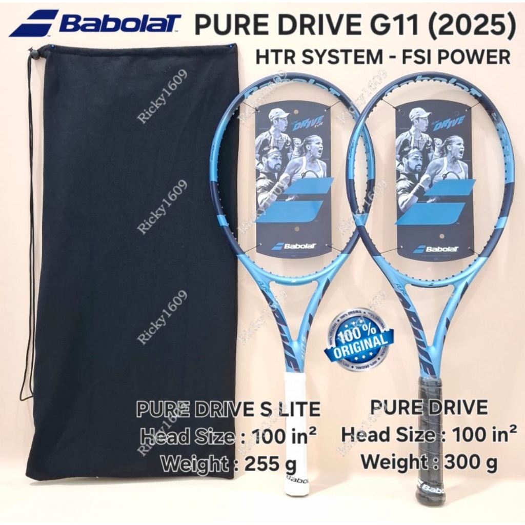 RAKET TENIS BABOLAT PURE DRIVE G11 2025 - BABOLAT PURE DRIVE S LITE G11 2025 (FSI POWER - HTR SYSTEM