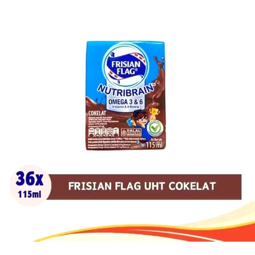 

Susu UHT Frisian Flag 115/110 coklat